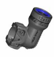 [AL90312205] Raufoss Elbow Coupling Female Click Regular M12x1.5mm Push-in