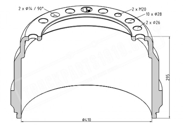 [VL1599011] Brake Drum Rear 11